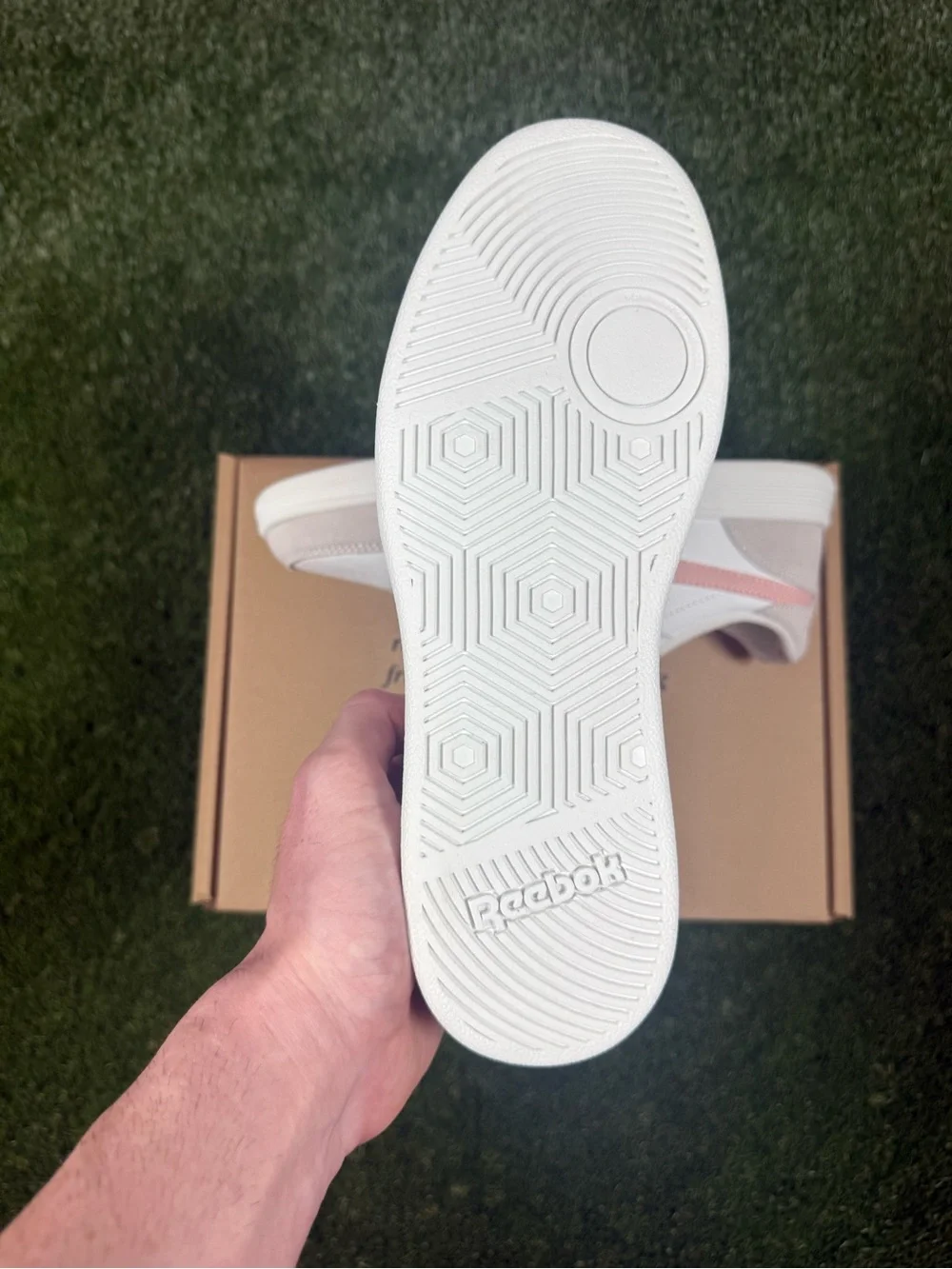 Women’s Reebok White and Pink Casual Sneakers